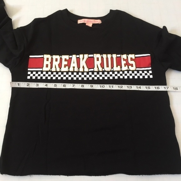 Rebellious One Cropped Graphic Sweatshirt Size XS - Picture 5 of 13